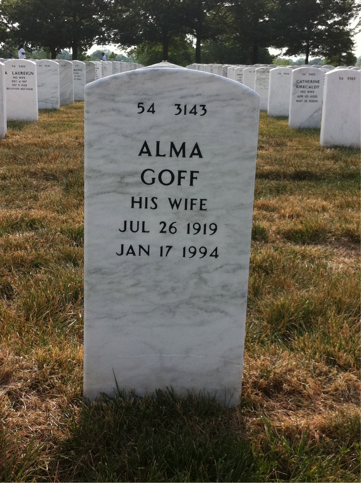 Back of headstone — Don Mcchesney