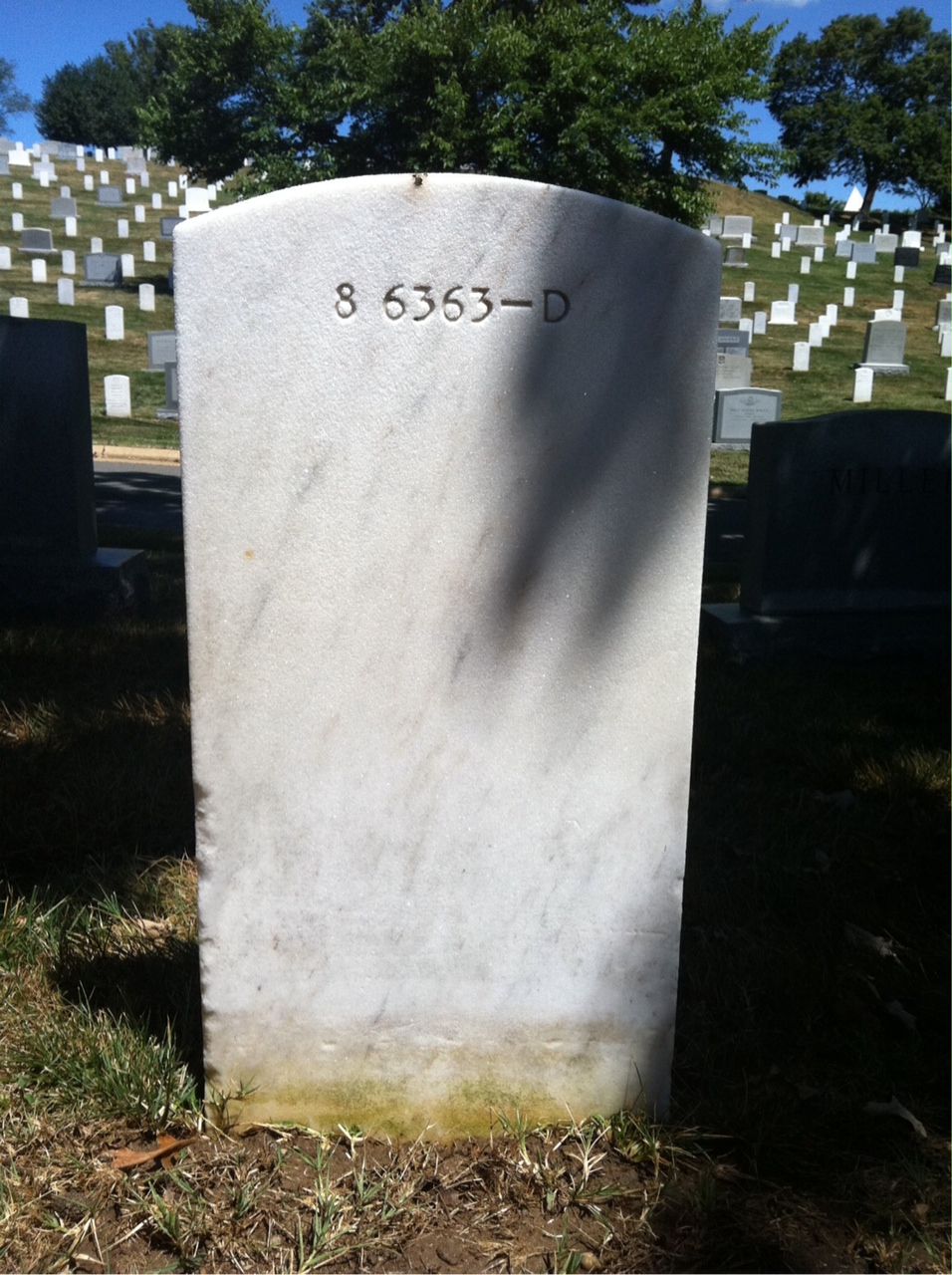 Back of headstone — Robert Barr