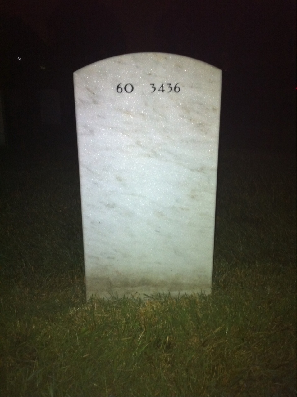 Back of headstone — James Peale