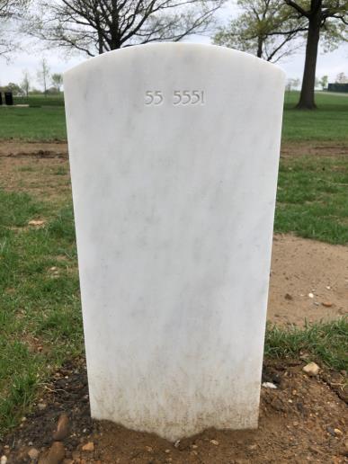 Back of headstone — William E Hall