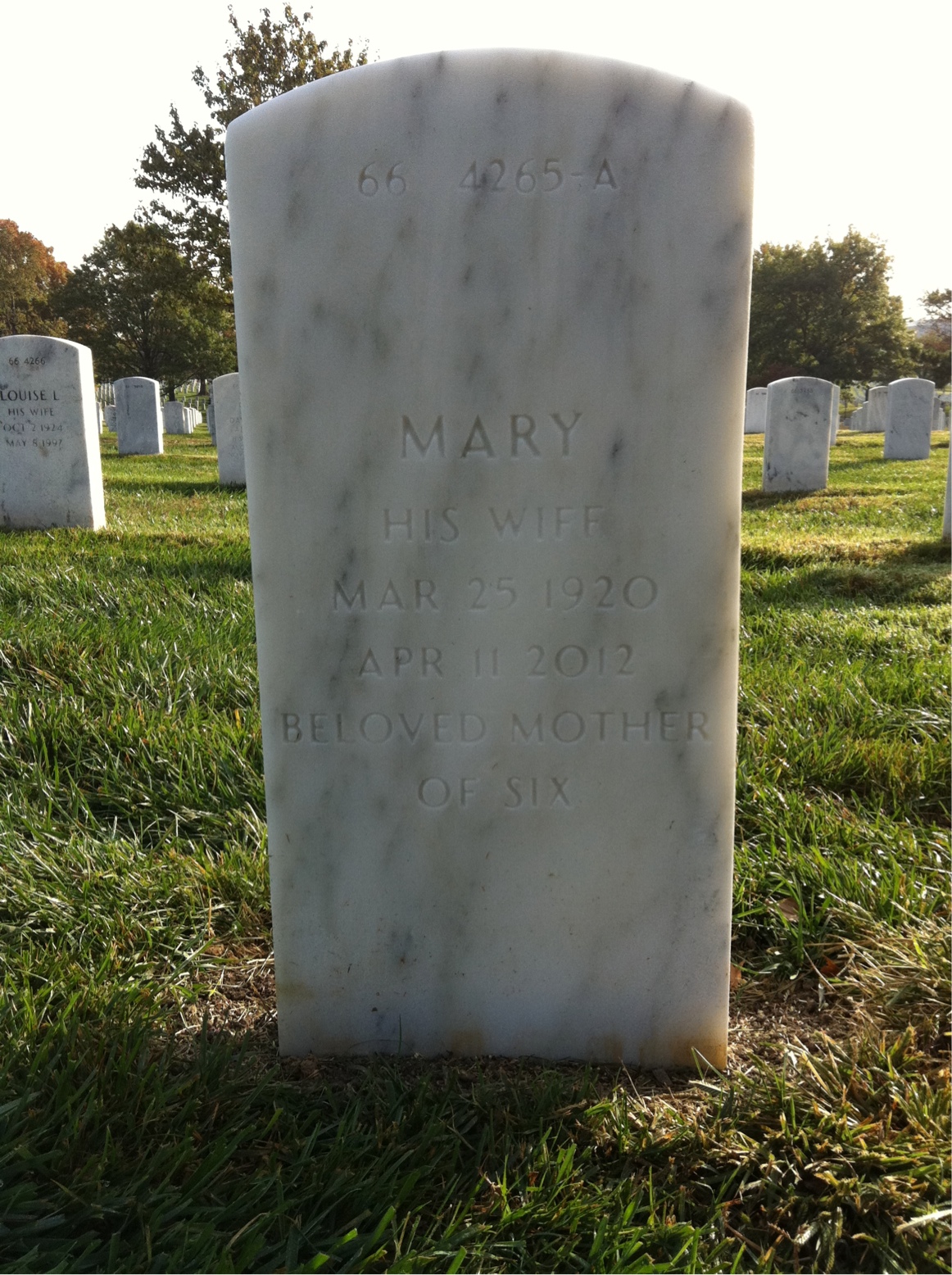 Back of headstone — James Doyle