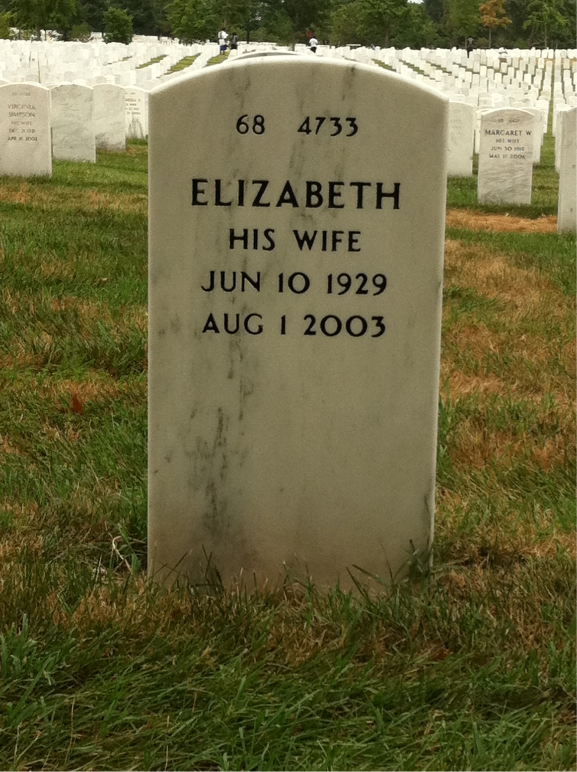 Back of headstone — John Mckean