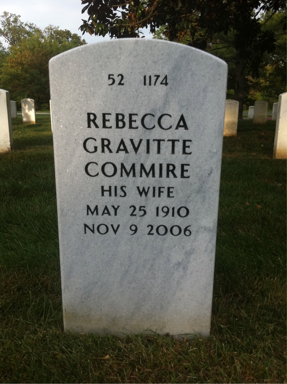 Back of headstone — Joseph Cobb