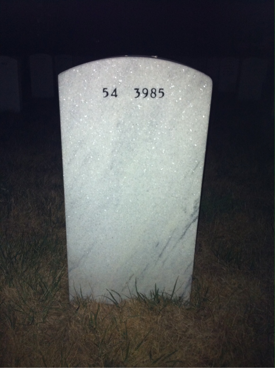 Back of headstone — Alfred Belfi