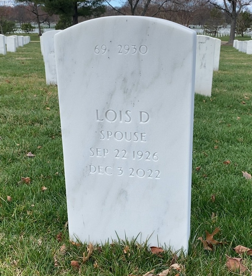 Back of headstone — Joseph Mitchell