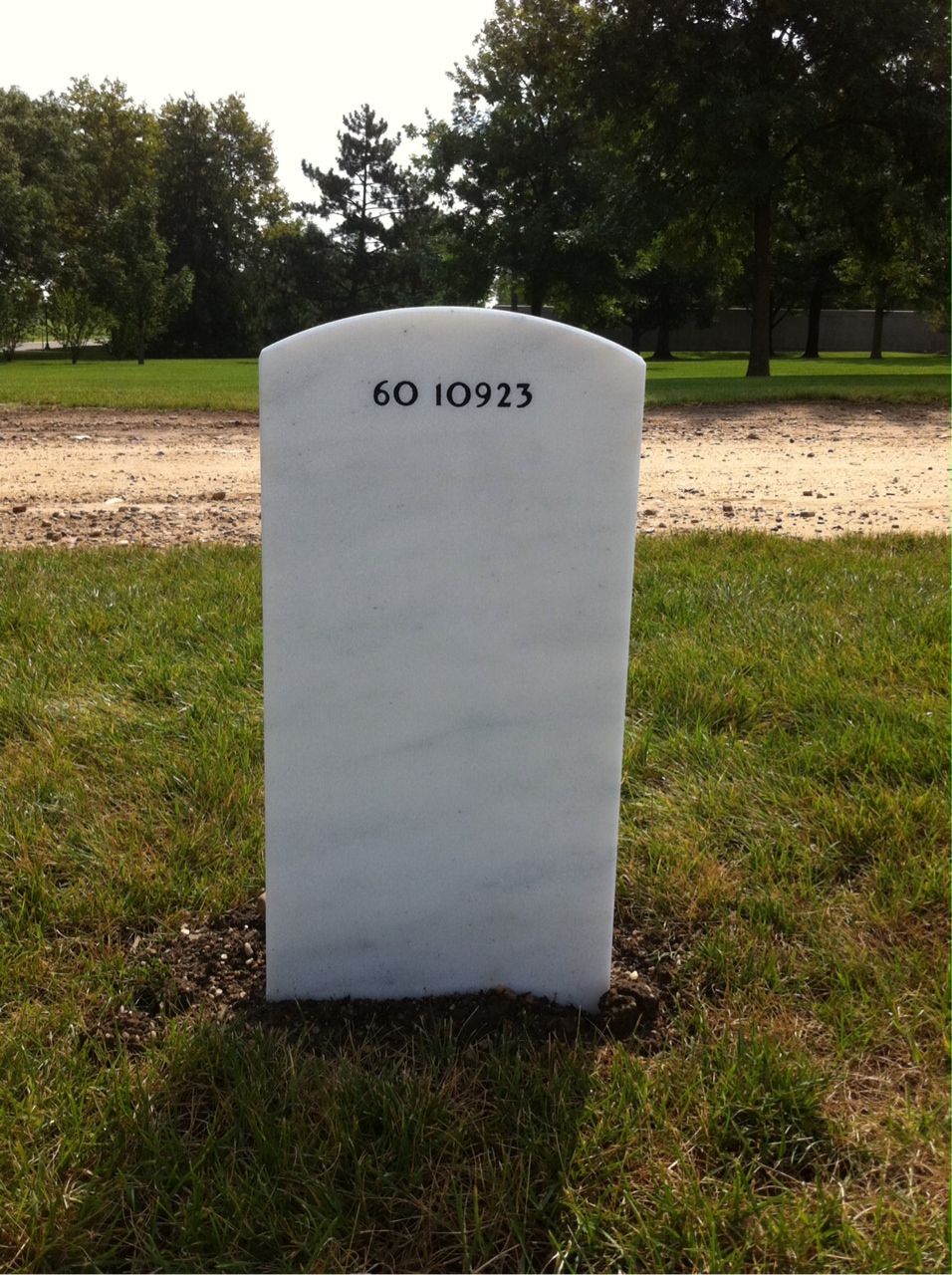 Back of headstone — William Marston