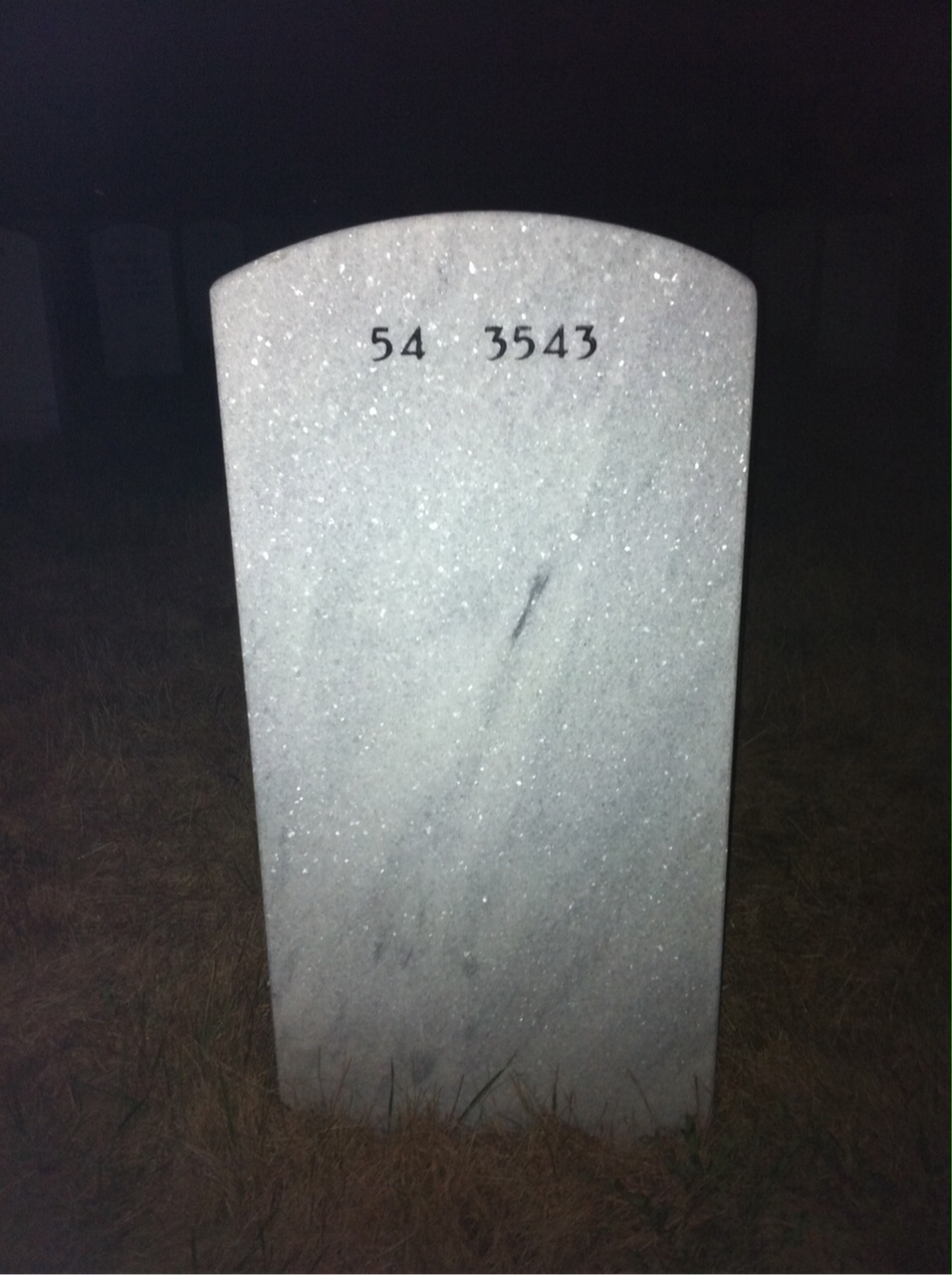 Back of headstone — George Davis