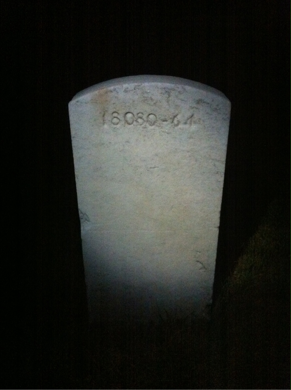 Back of headstone — John Arndt