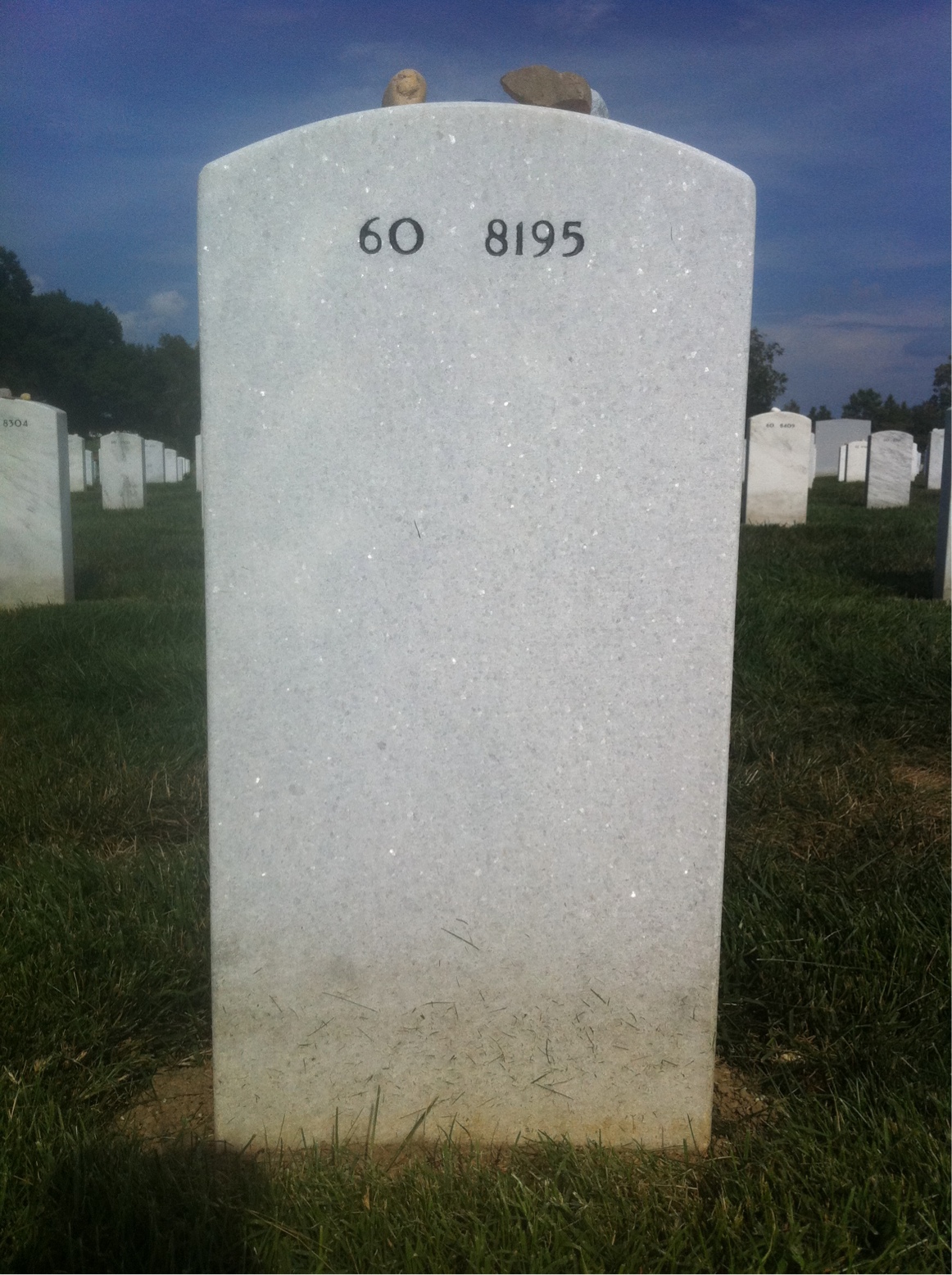 Back of headstone — Kevin Dempsey