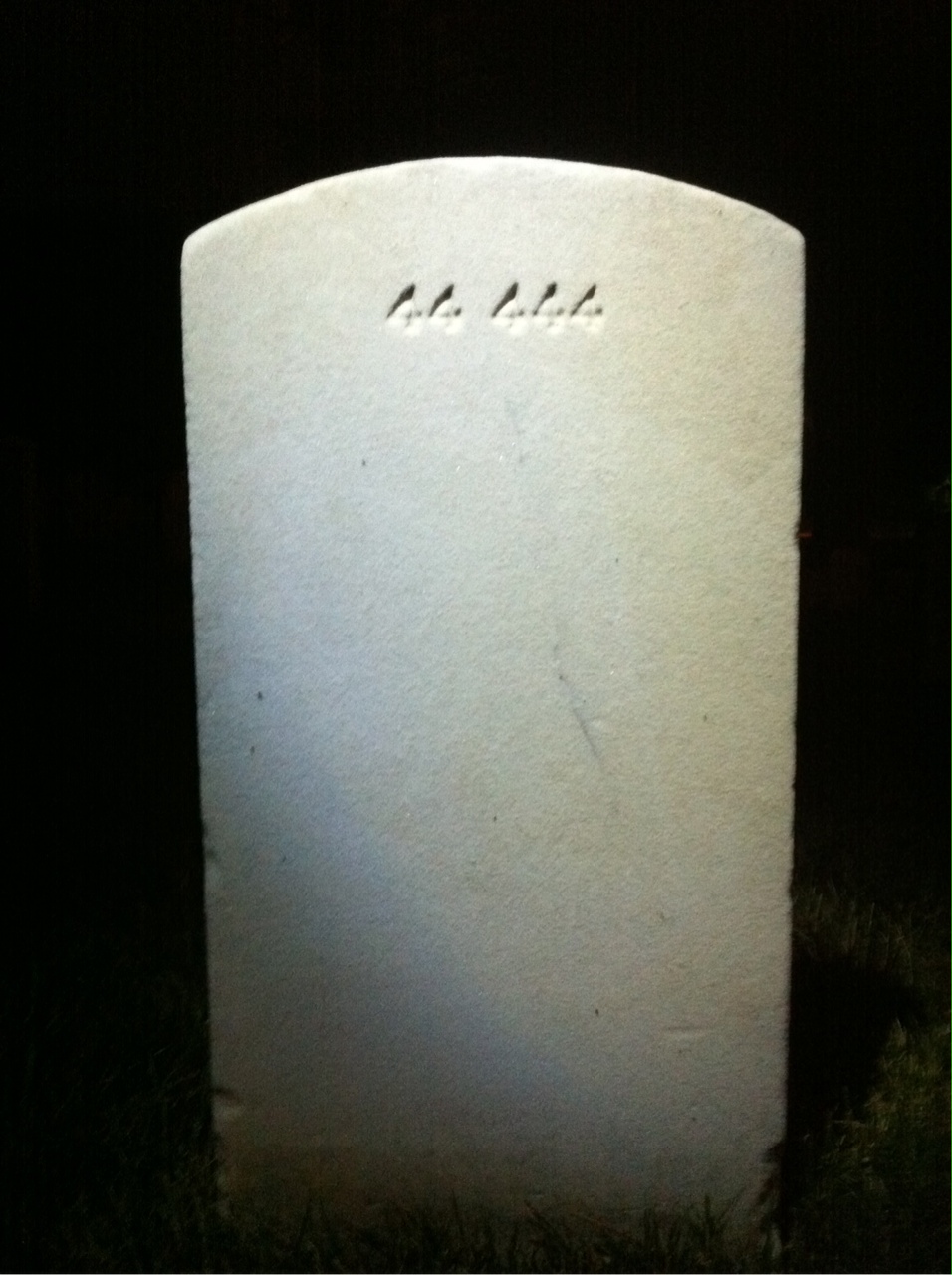 Back of headstone — Lady Mcinturff