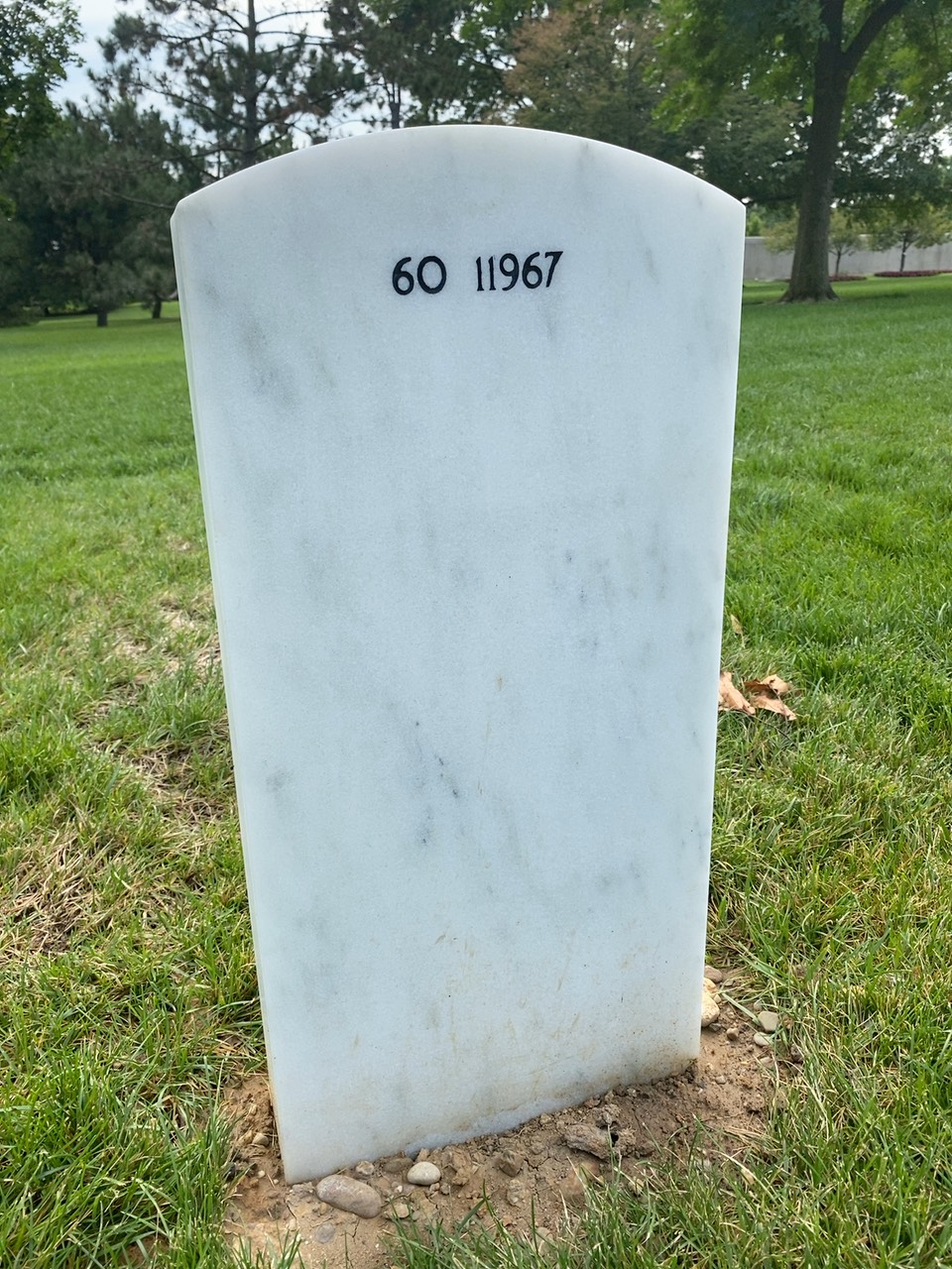 Back of headstone — Andrew David Russoli