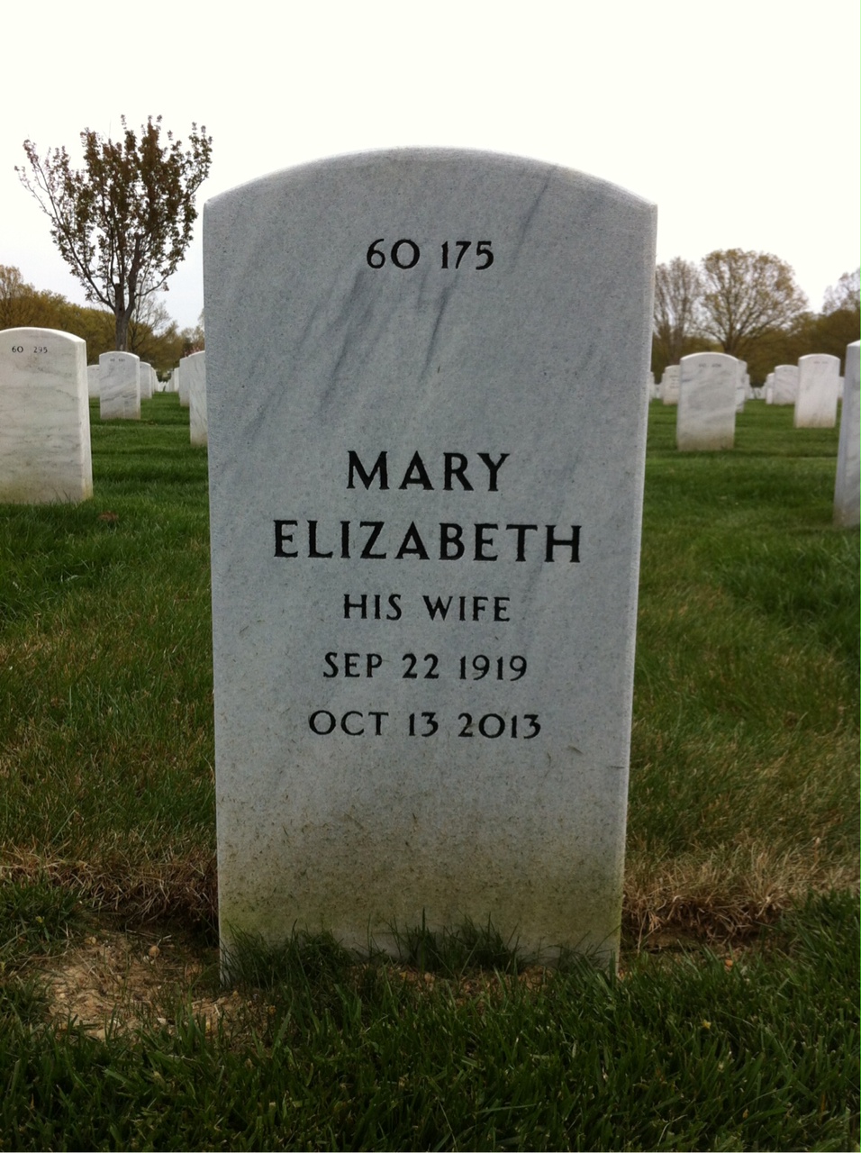 Back of headstone — Marvin Mcnickle
