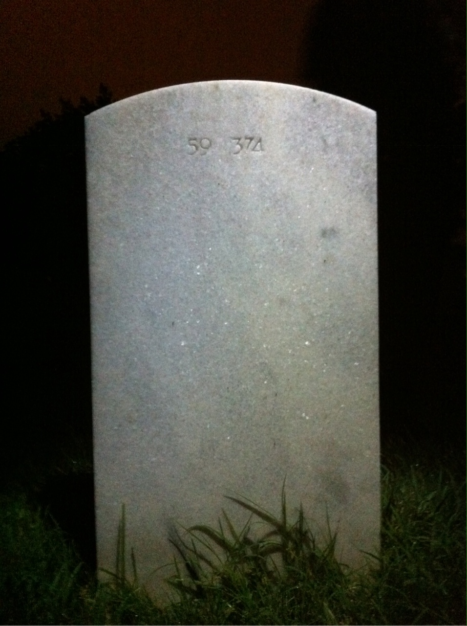 Back of headstone — Vernon Eugene Foutz