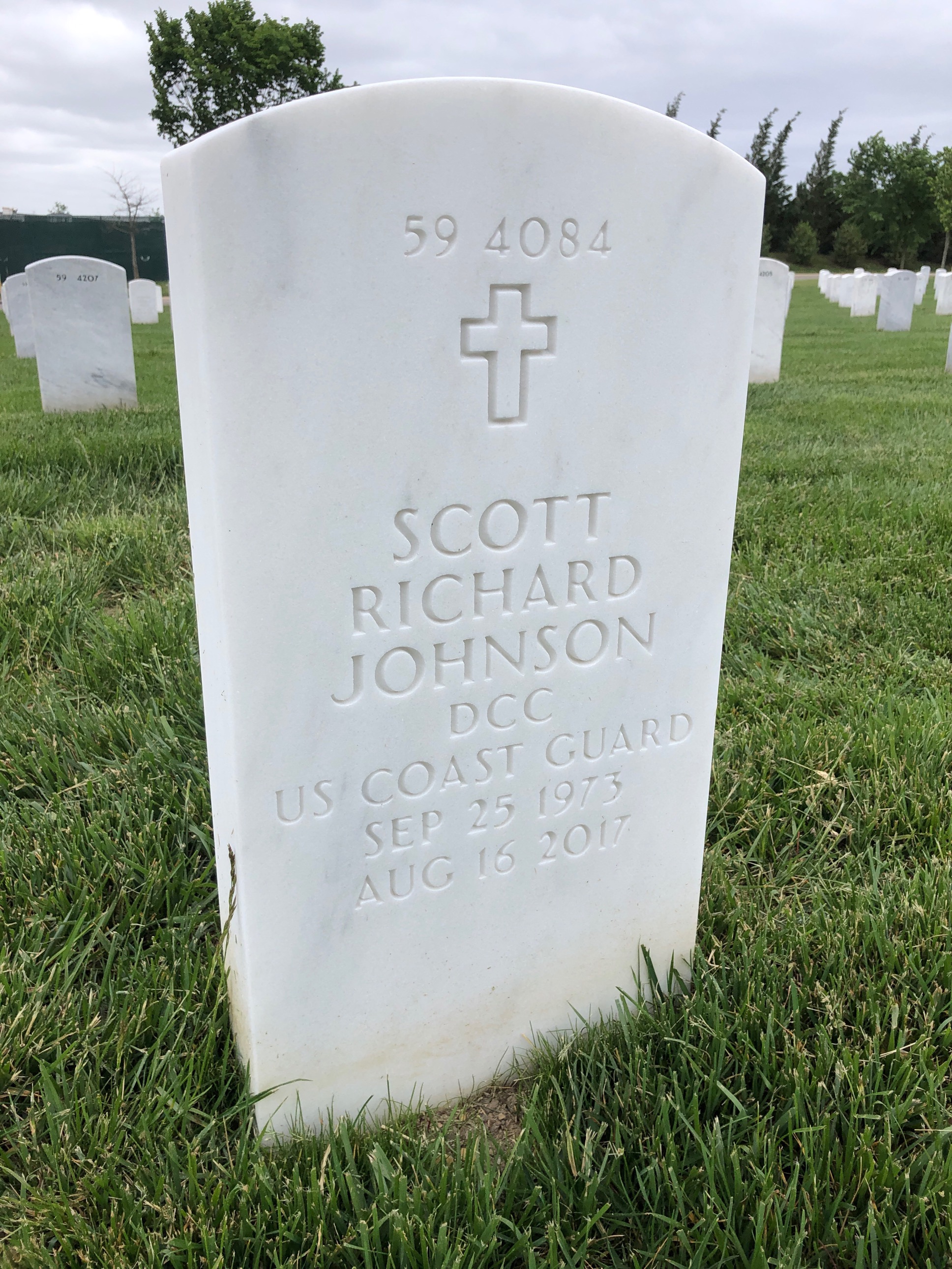 Back of headstone — Scott Richard Johnson