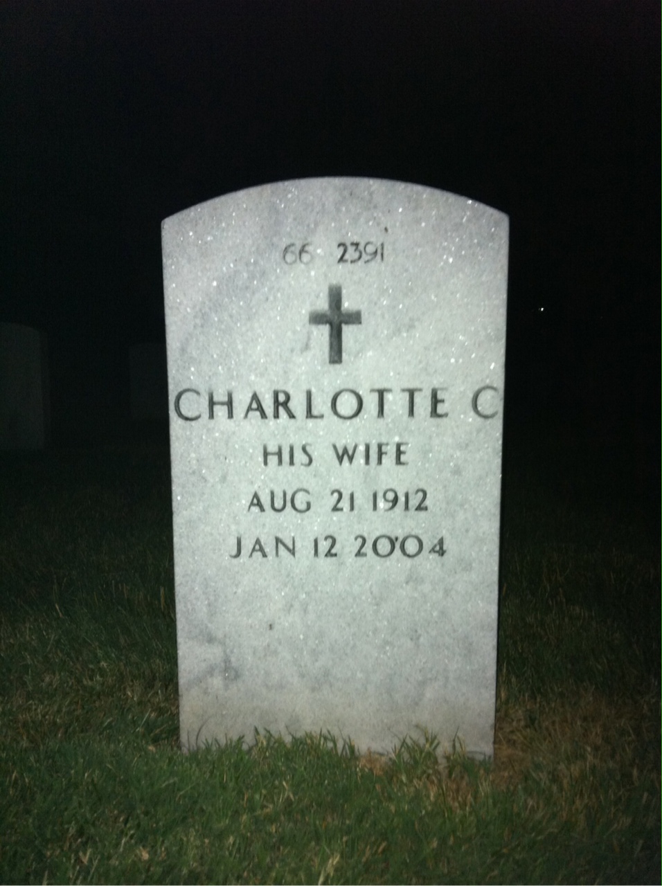 Back of headstone — Willis Chapman
