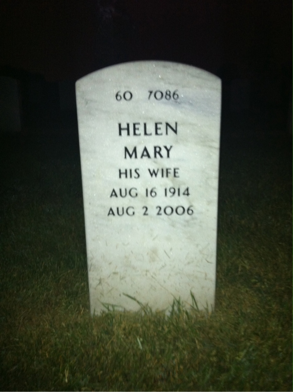 Back of headstone — William Dunham