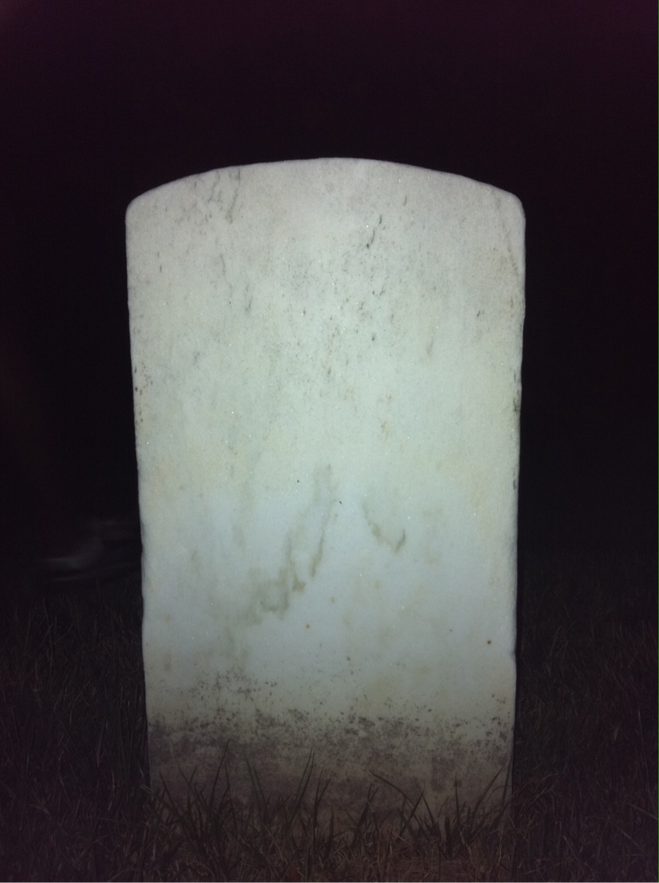 Back of headstone — James Mitz