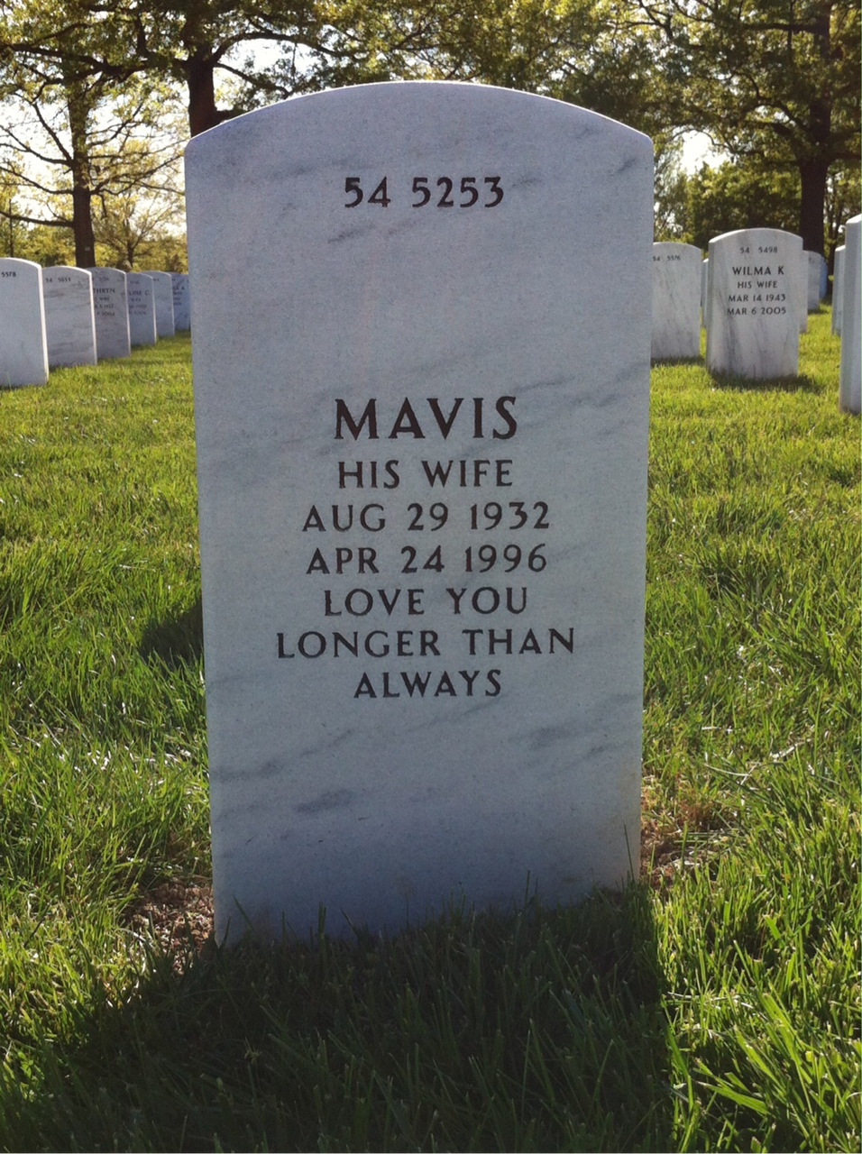 Back of headstone — Raymond Mcghee