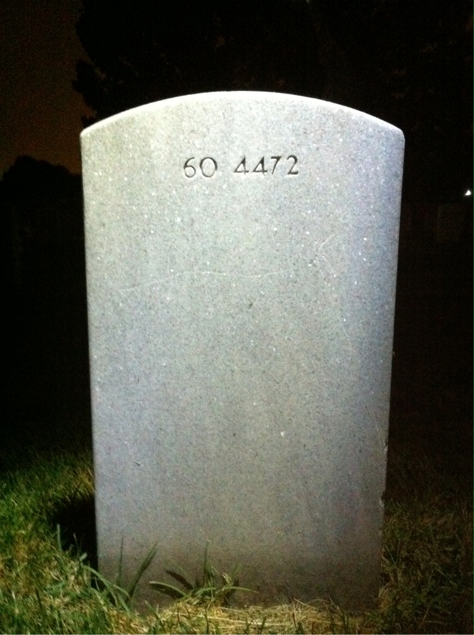 Back of headstone — Walter W Bond
