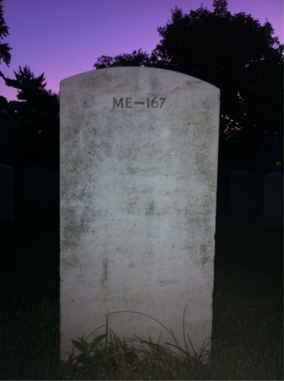 Back of headstone — Walter Jones Stewart