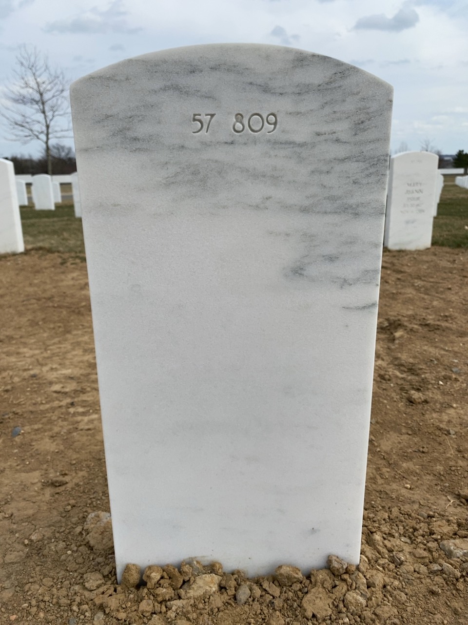 Back of headstone — William Richard Fox