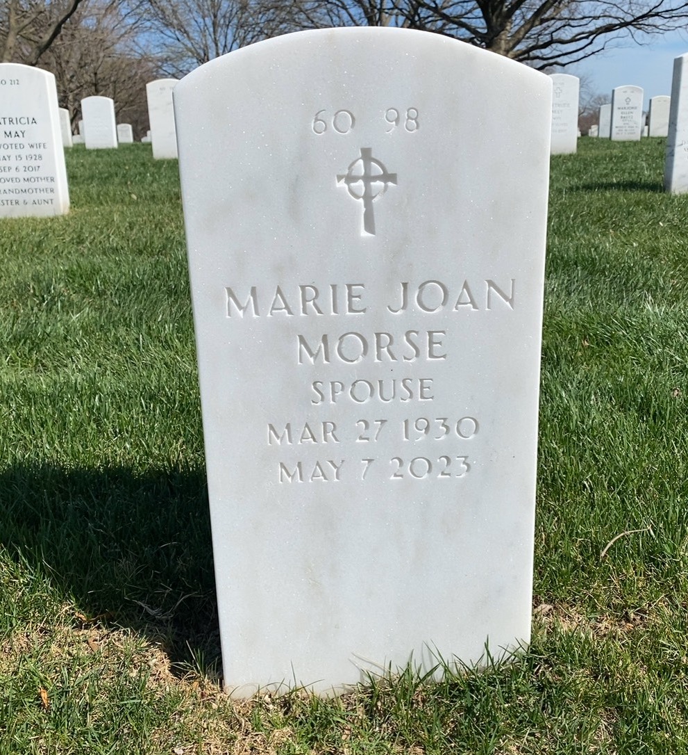 Back of headstone — Francis Morse