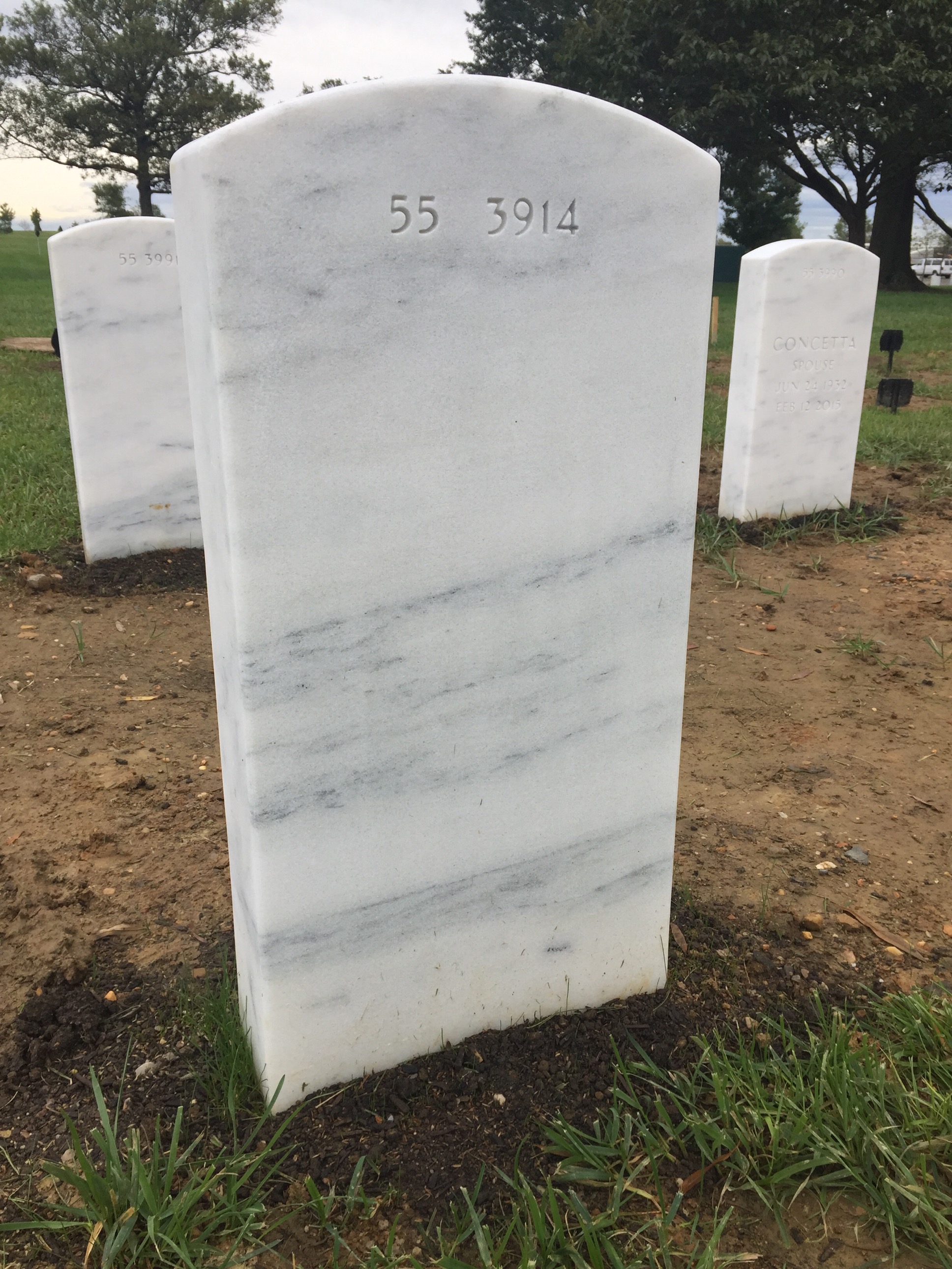 Back of headstone — Thomas John Mchugh