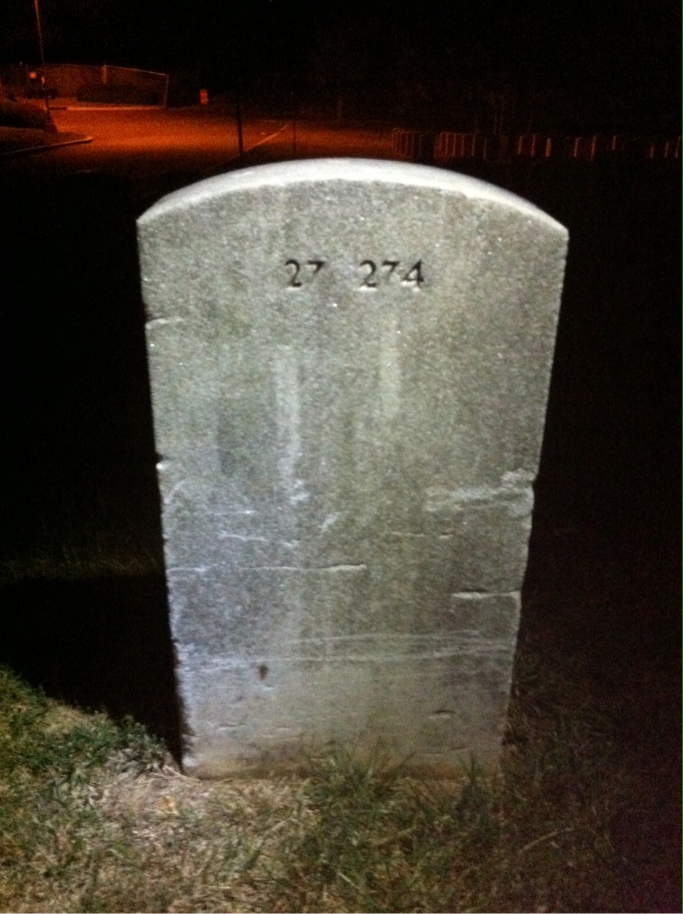 Back of headstone — Henry Archer