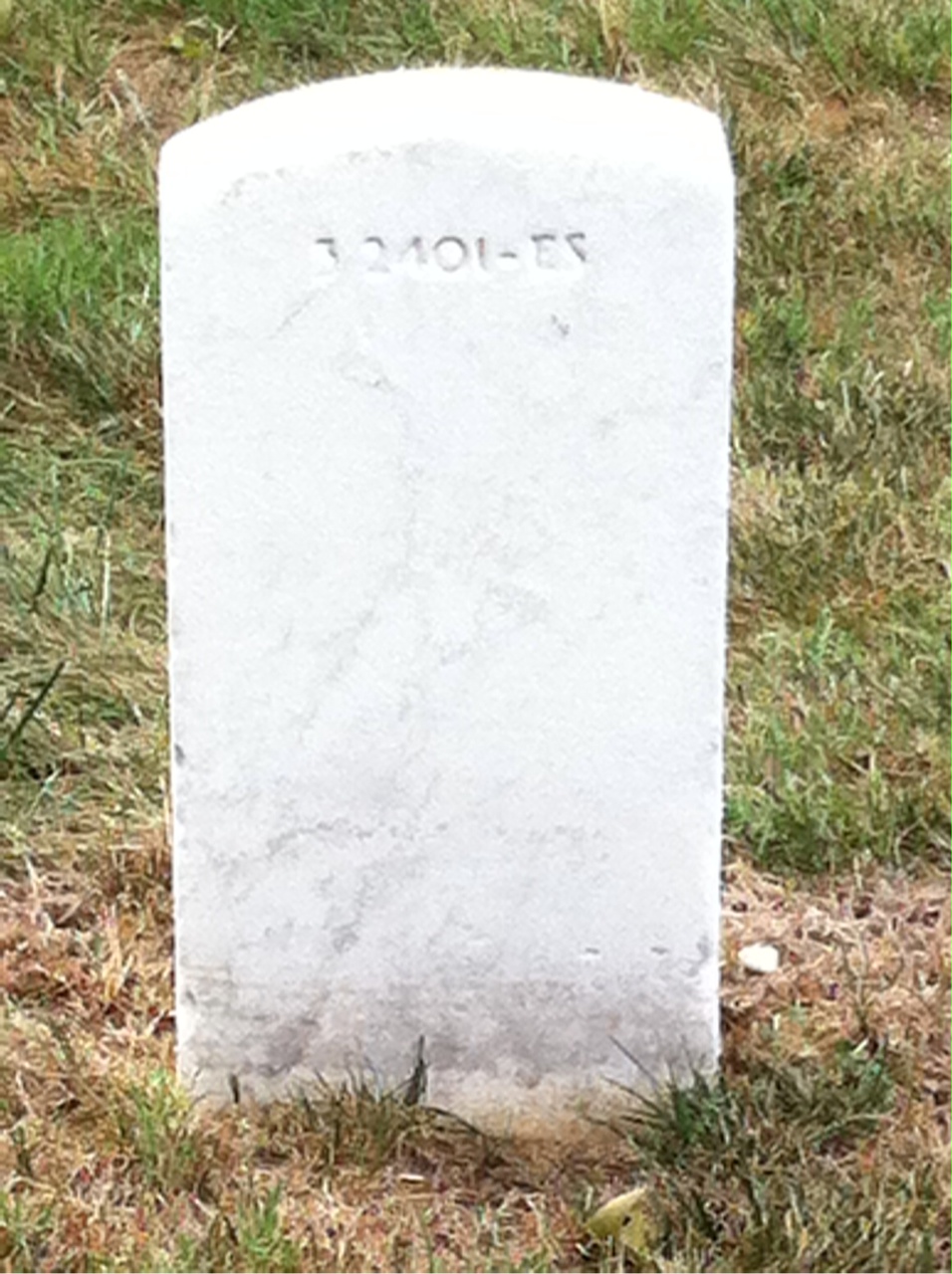Back of headstone — Irene Moncure