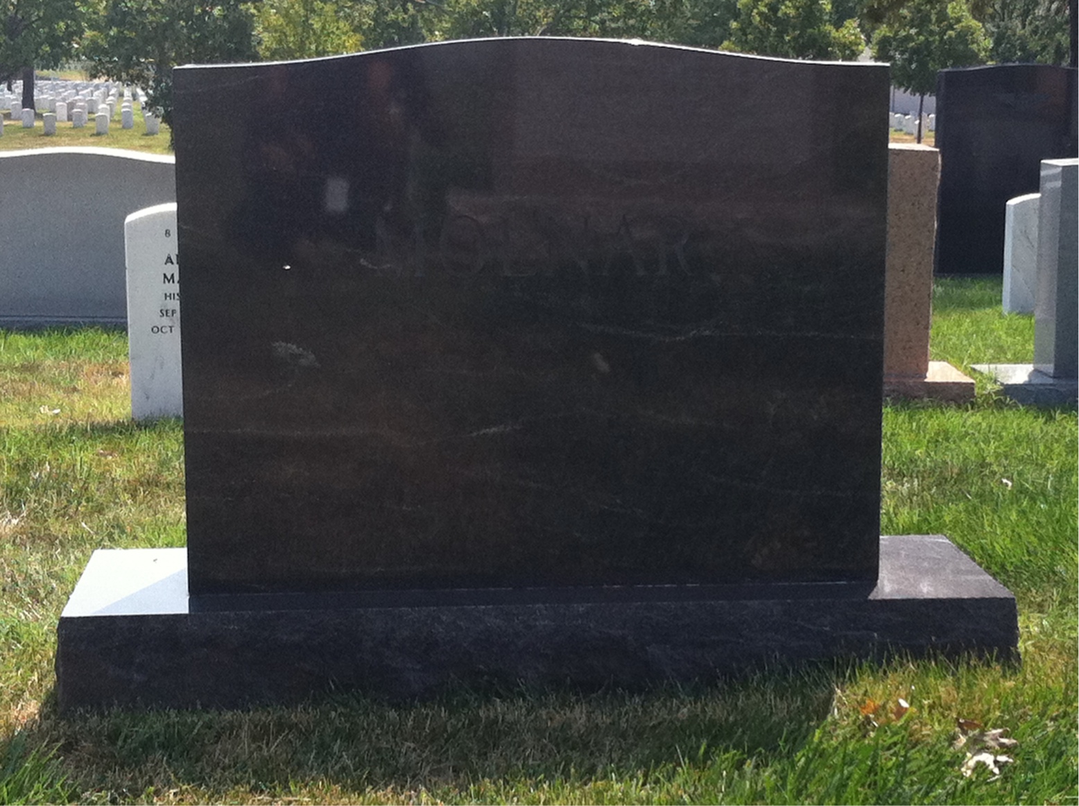 Back of headstone — Joseph Molnar