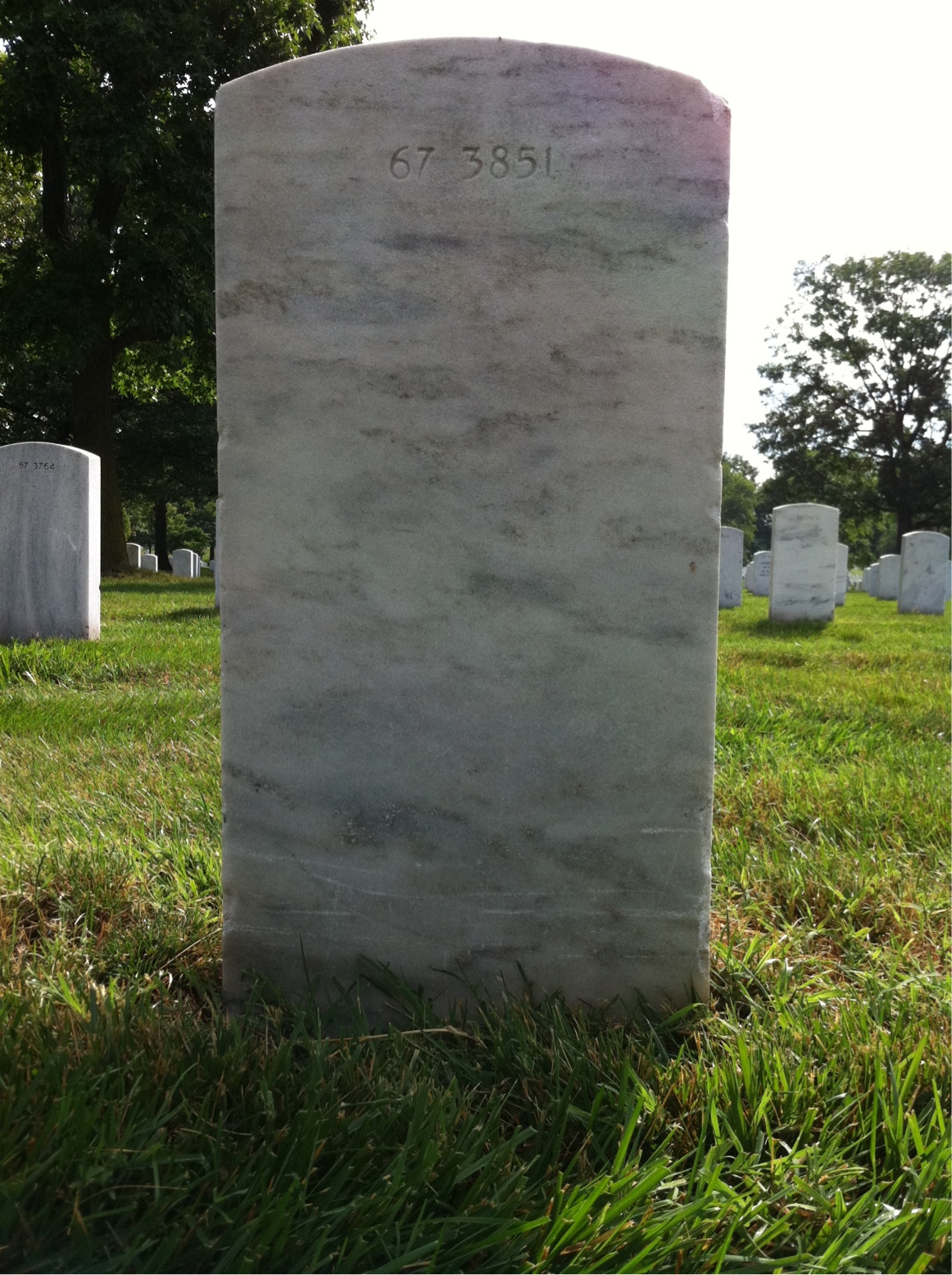 Back of headstone — Denver Armes