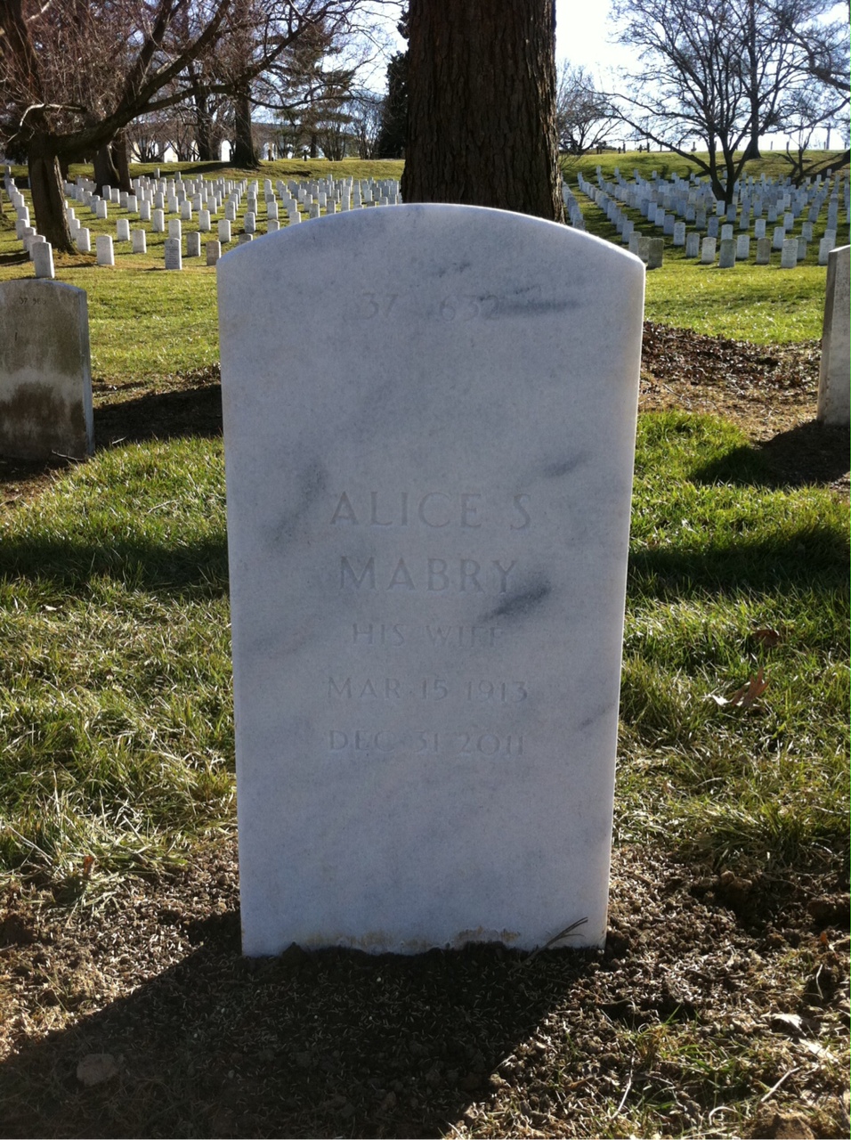 Back of headstone — Frank Milan