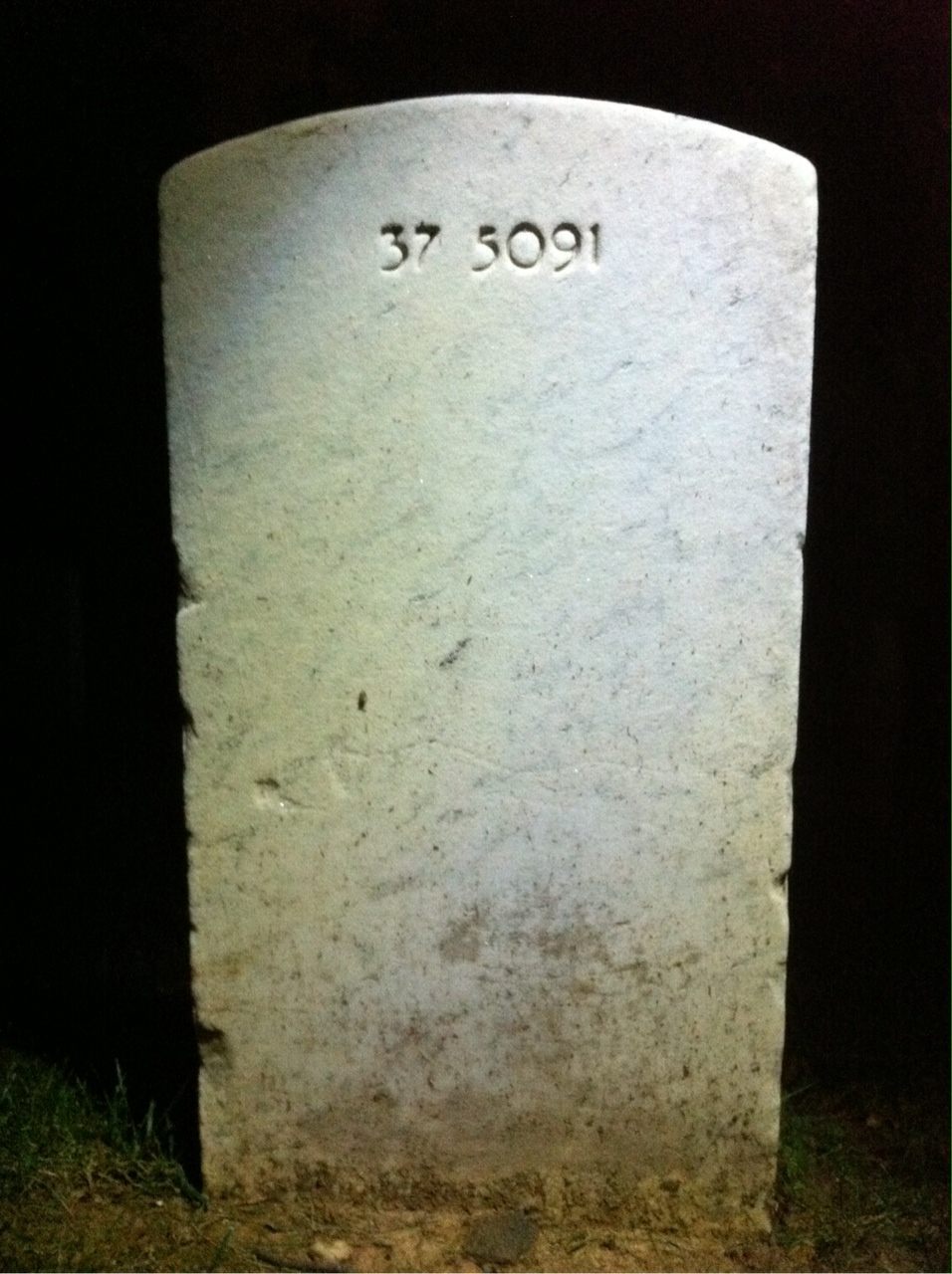 Back of headstone — Charles Alleman
