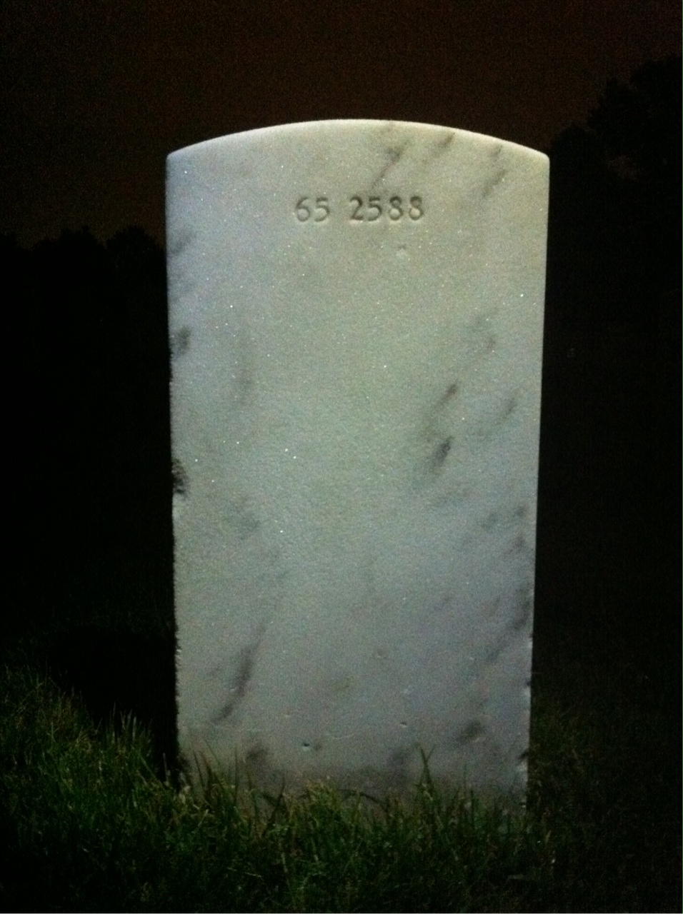 Back of headstone — Steven Blair