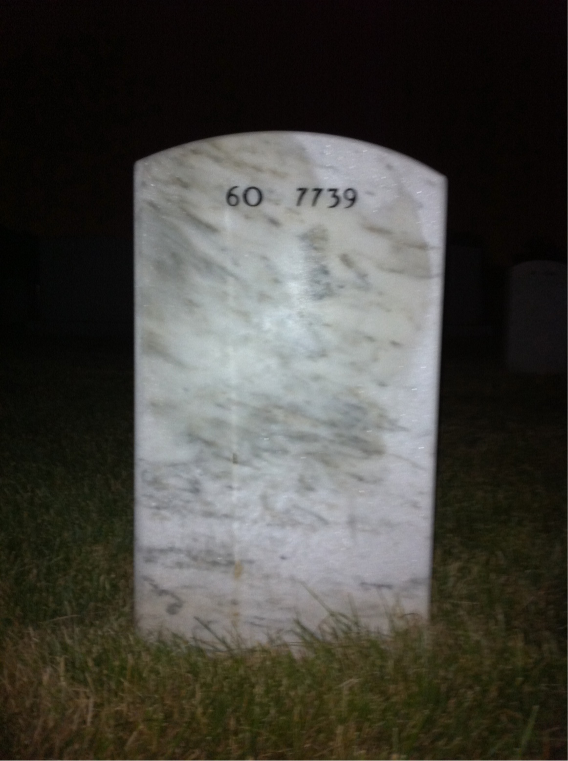 Back of headstone — Charles Myer