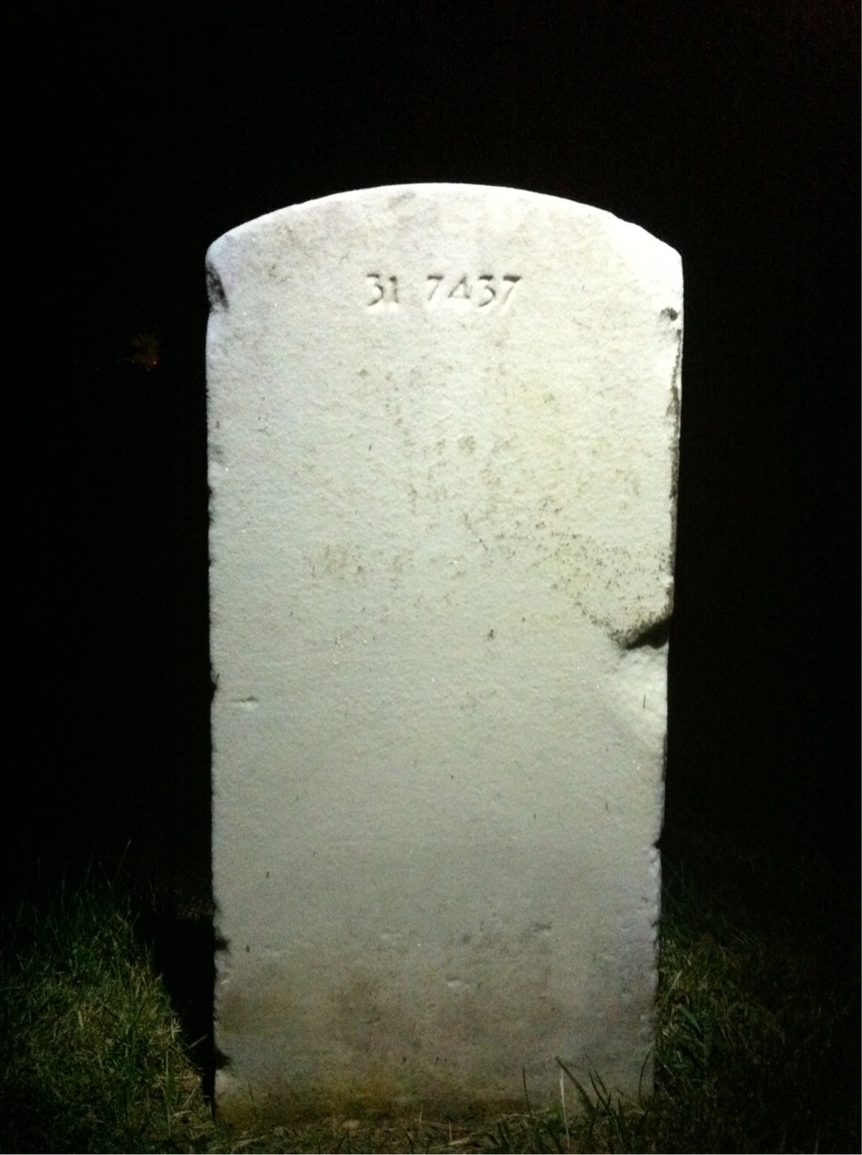 Back of headstone — Charley Montgomery