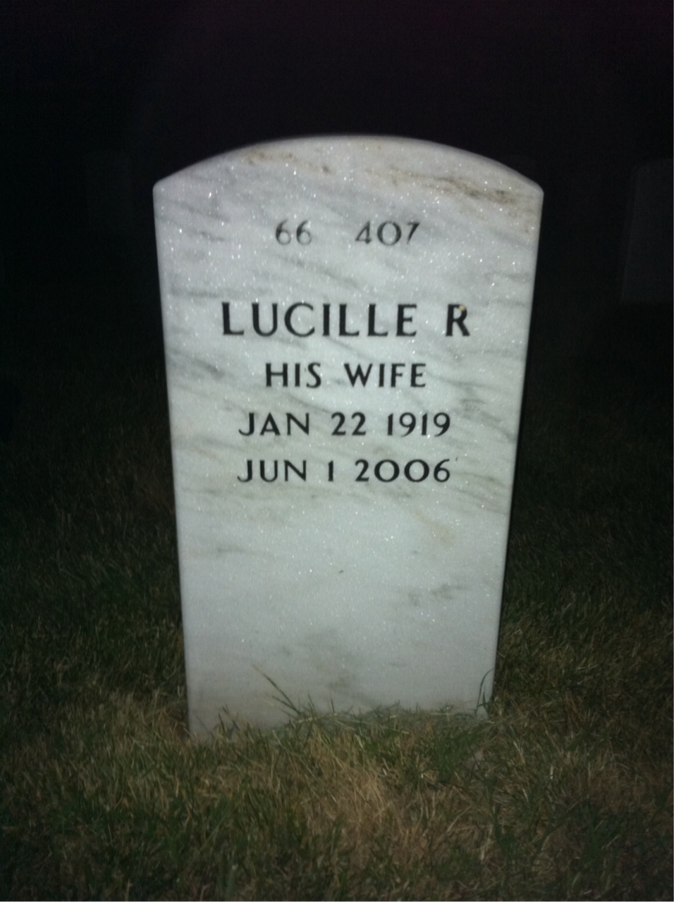 Back of headstone — Charles Custer