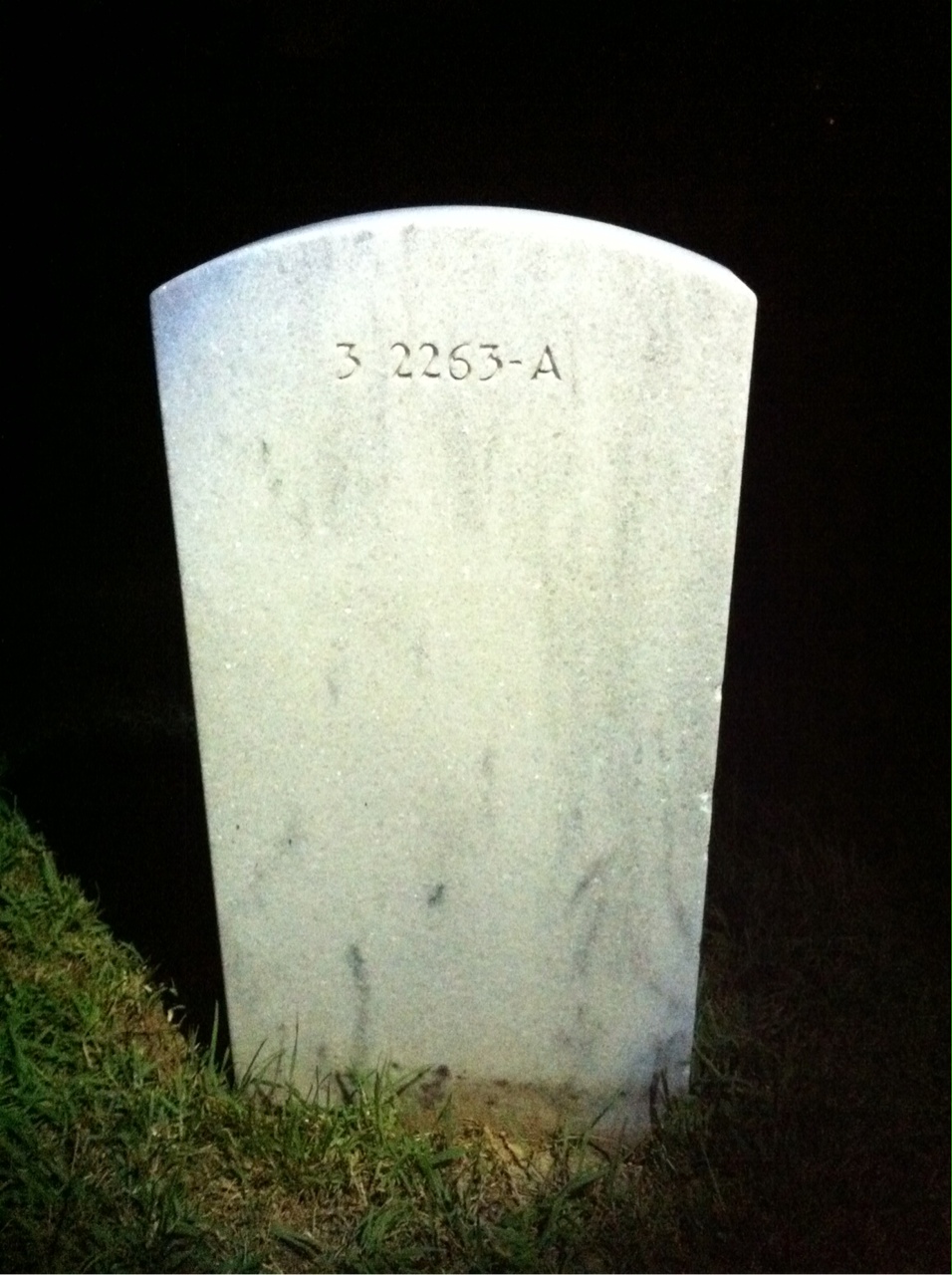 Back of headstone — Leland Molland