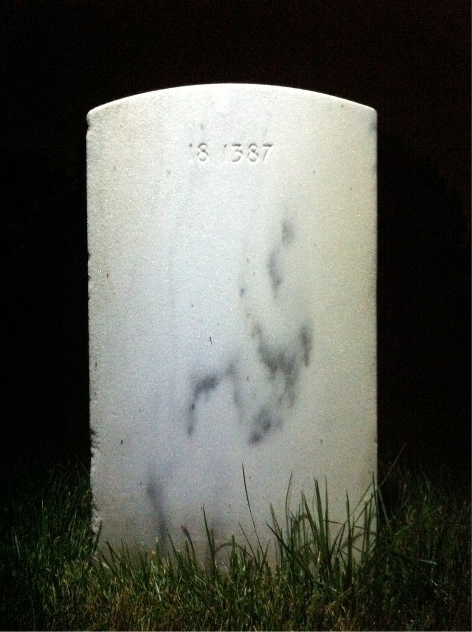 Back of headstone — Ira Morgan