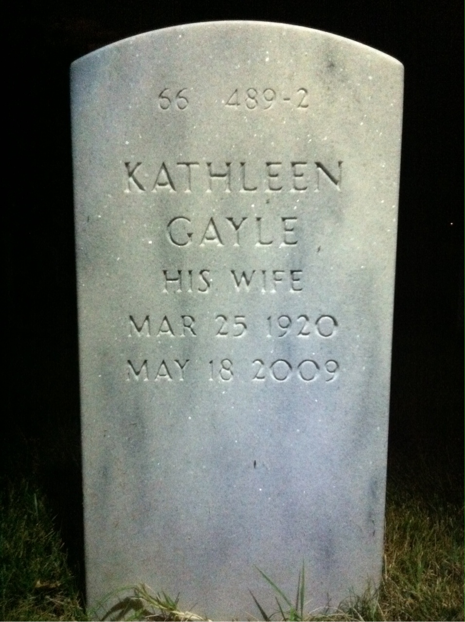 Back of headstone — Charles Davison
