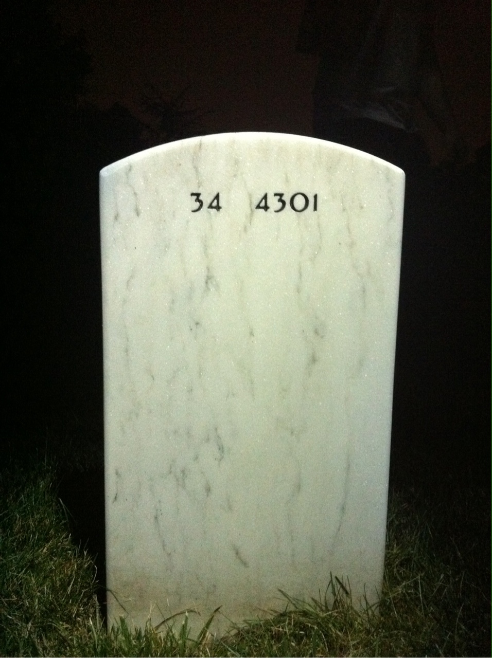 Back of headstone — John Moseley