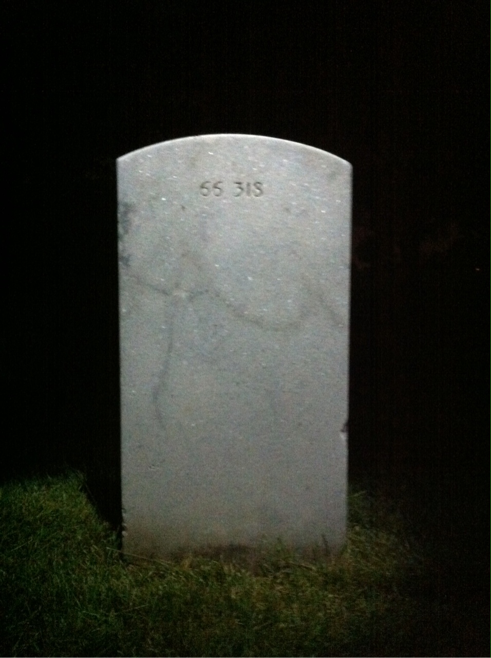 Back of headstone — Thomas M Massie