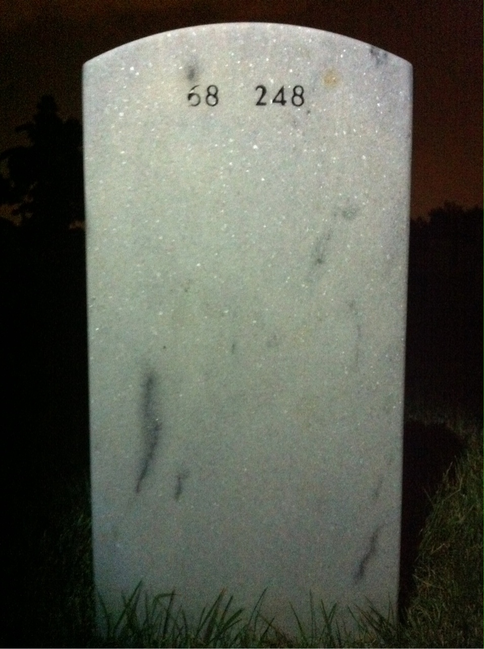 Back of headstone — Roy Staton