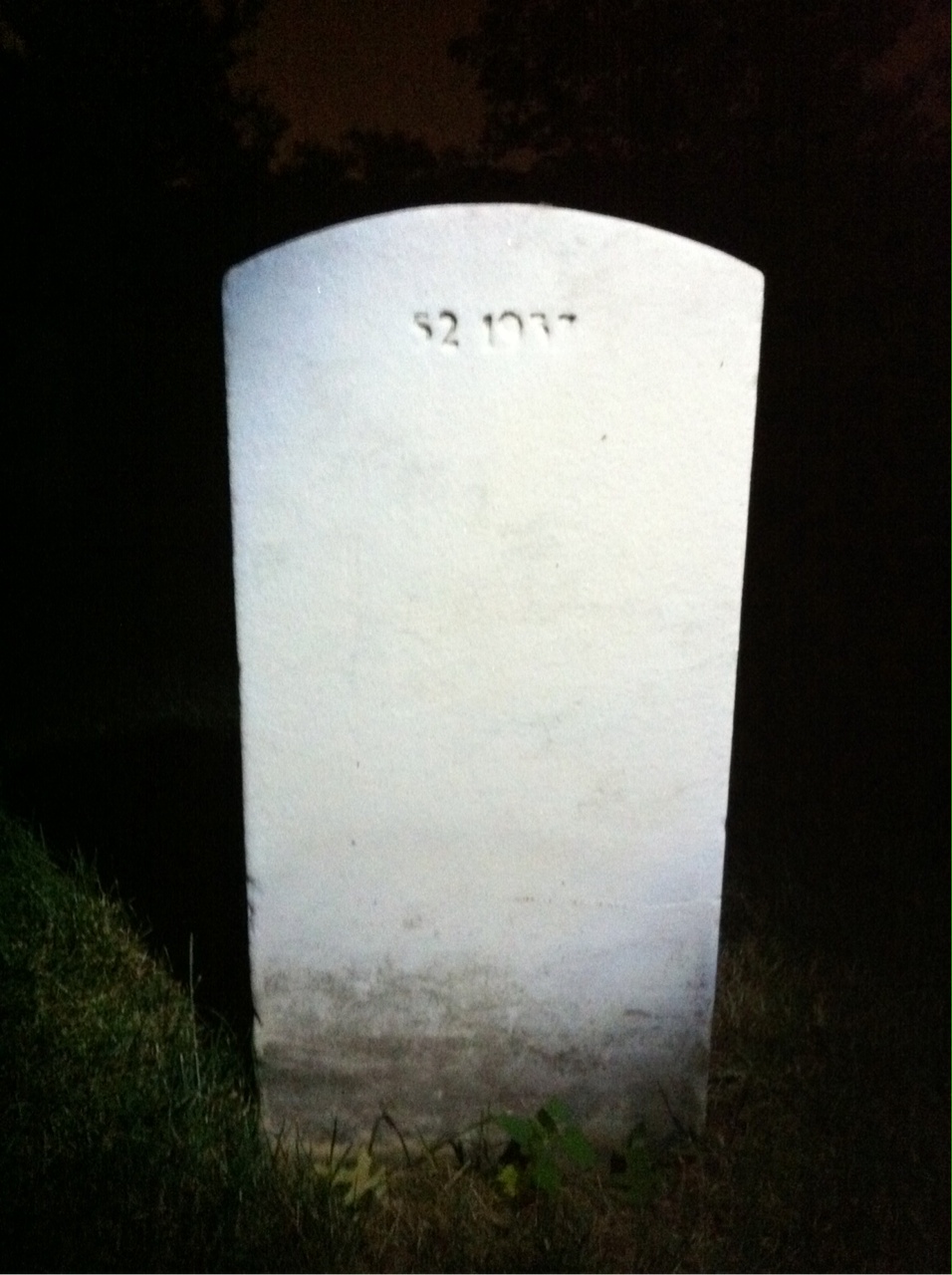 Back of headstone — Howard Morris