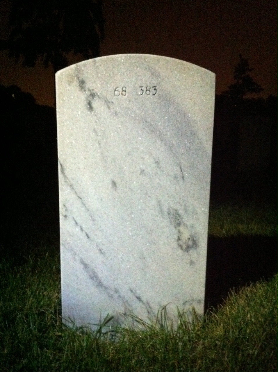 Back of headstone — Willard Balmer