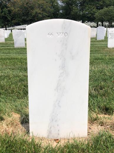 Back of headstone — Nathan Hill
