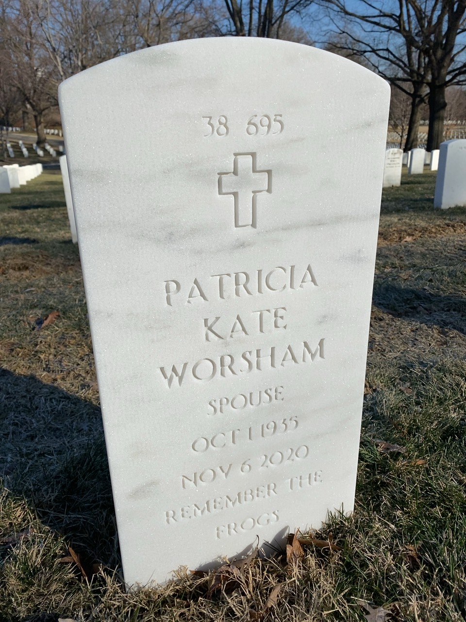 Back of headstone — Bennie Young