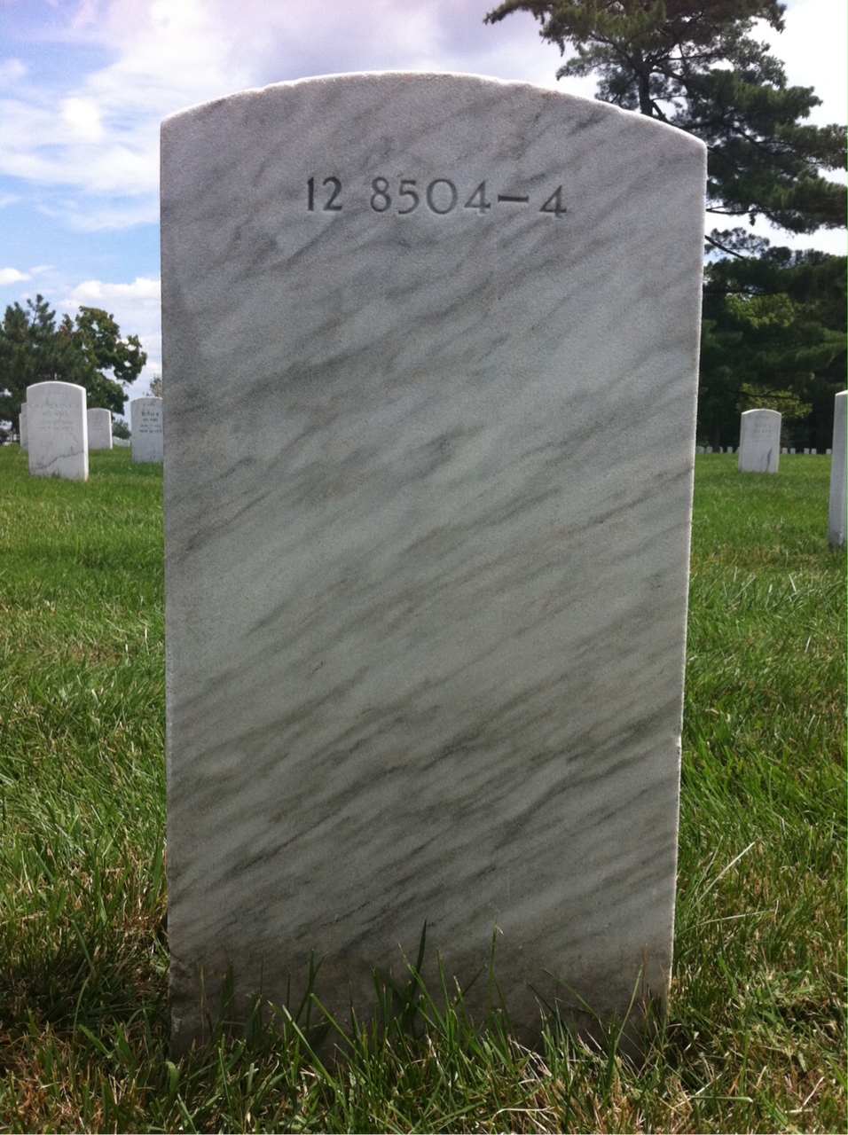 Back of headstone — George Millette