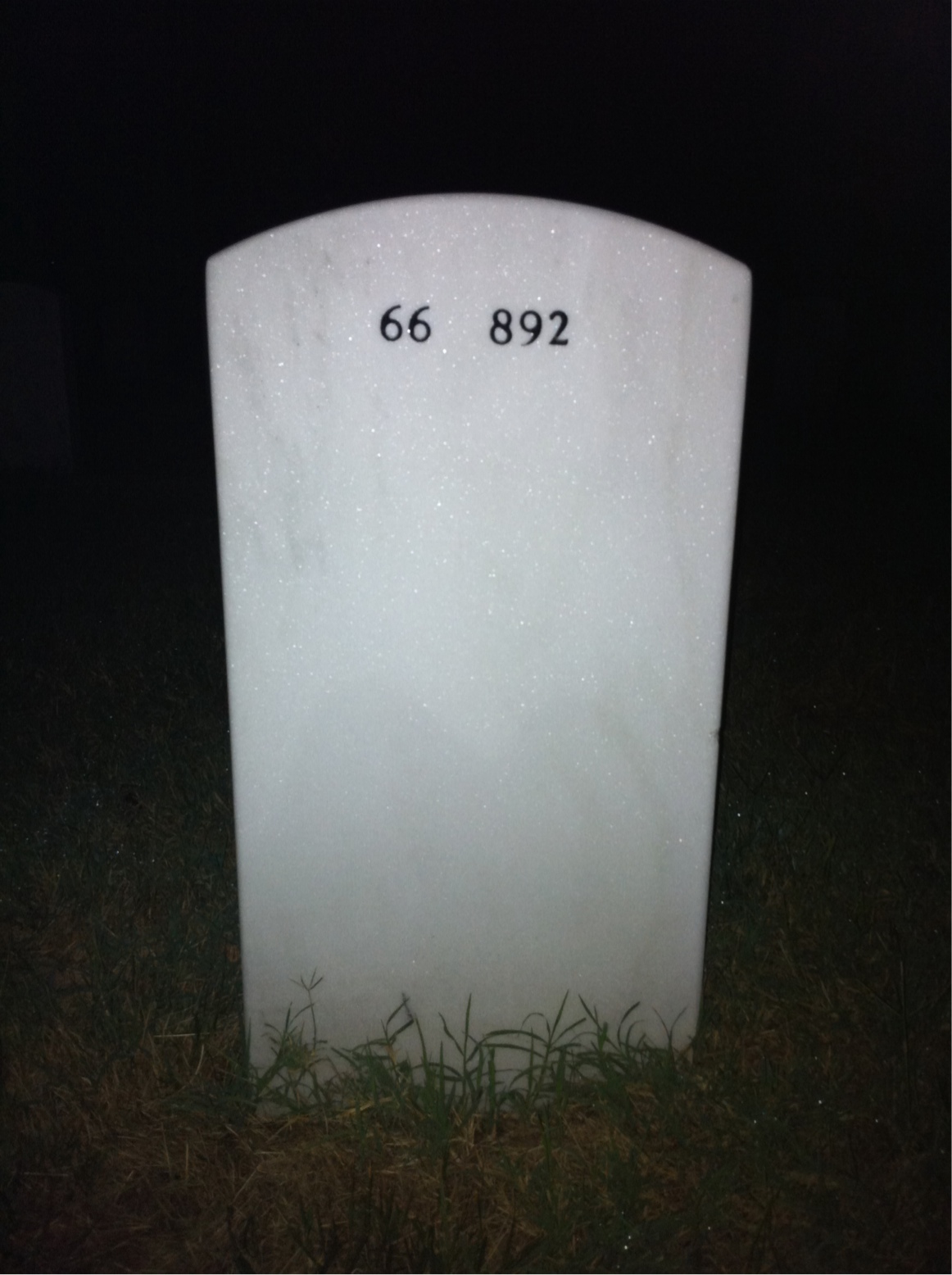 Back of headstone — William Cooley