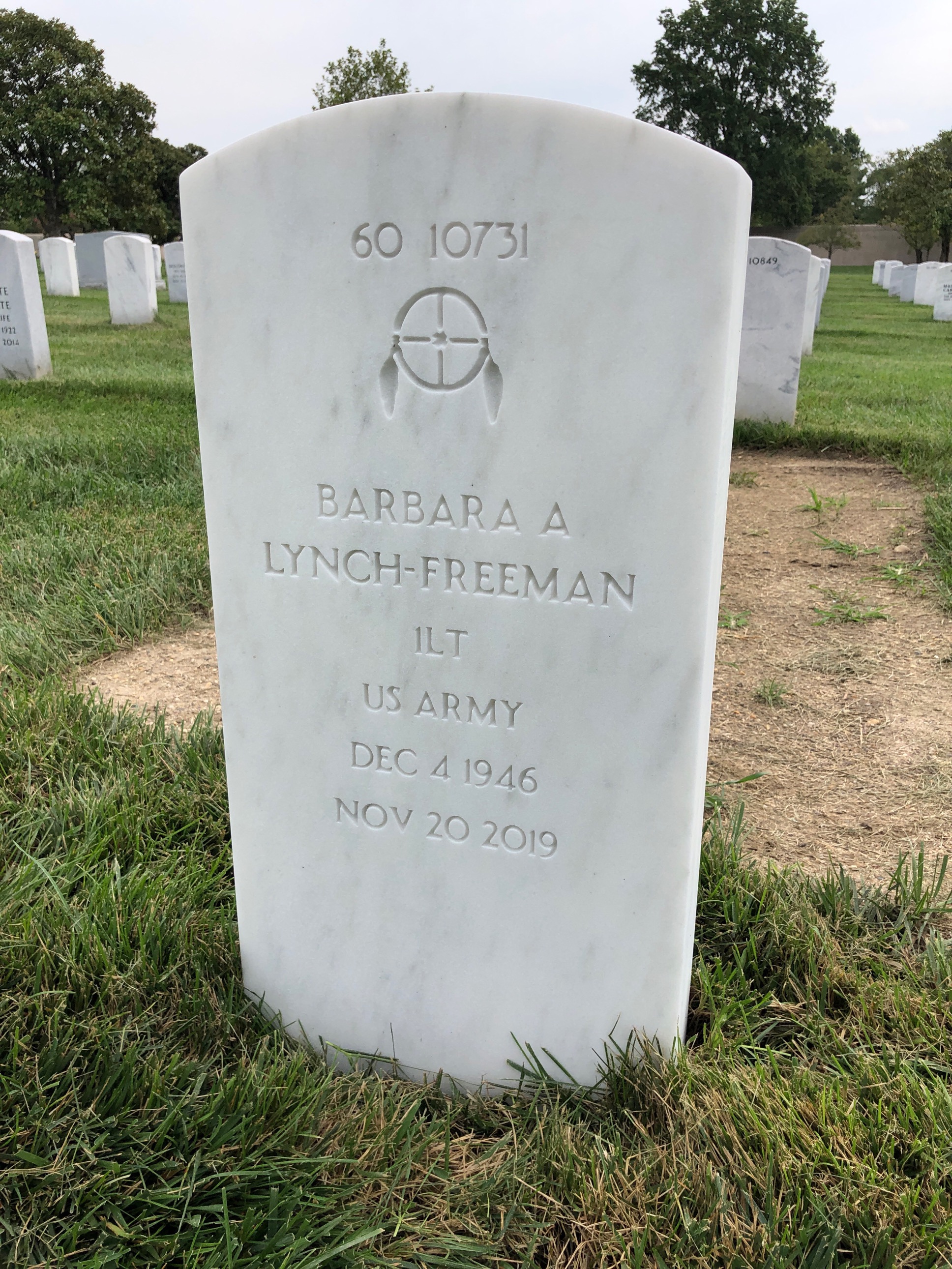 Back of headstone — Warren Leslie Freeman